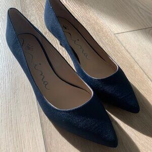 Navy Kitten Heels